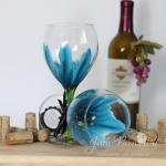Wild Flower Painted Wine G..